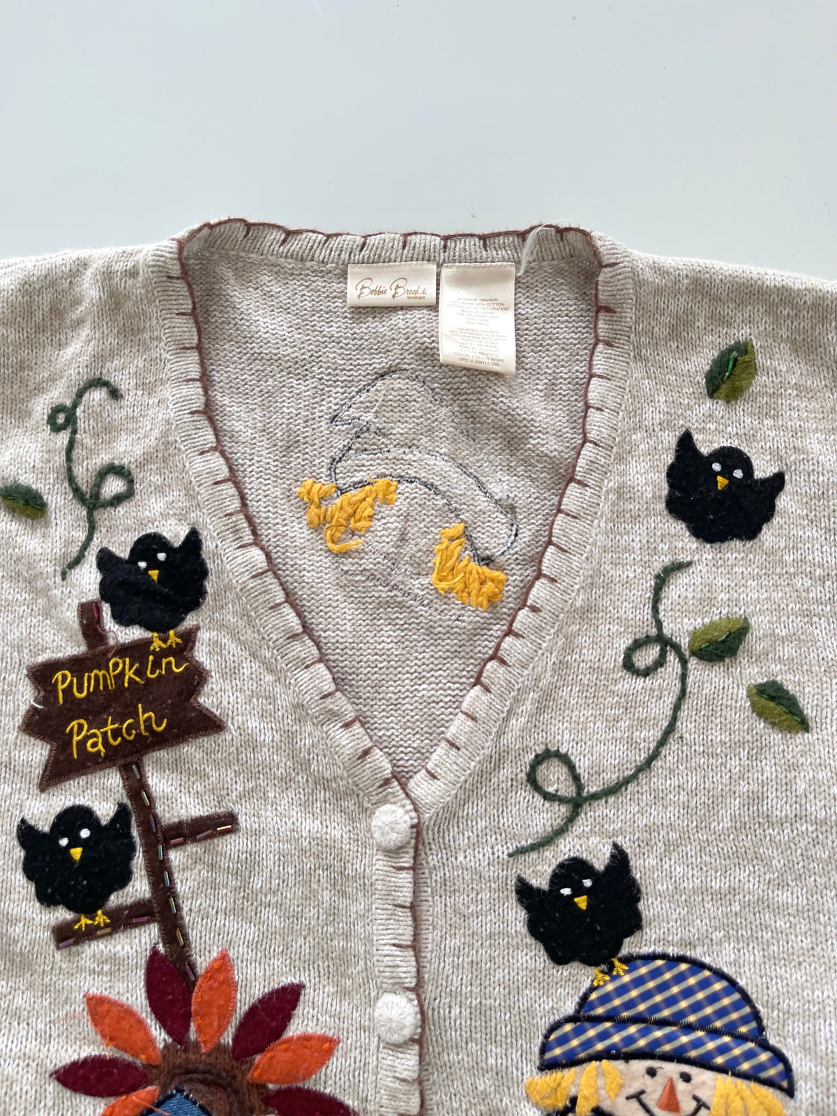 Bobbie Brooks Embroidered Christmas Vest Sweater-Bust 50