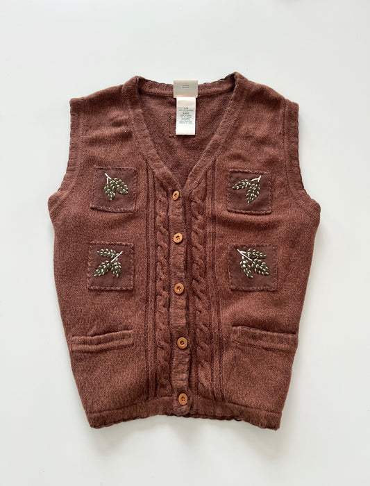 Northern Reflections Embroidered Vest Sweater-Bust 48