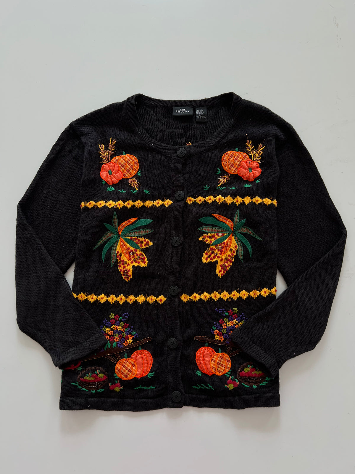 One Resource Embroidered Christmas Cardigan Sweater-Bust 42