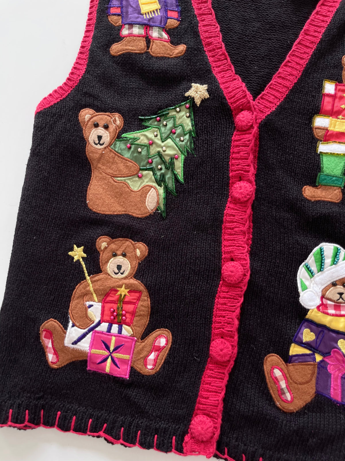 Nut Cracker Embroidered Christmas Vest Sweater-Bust 42