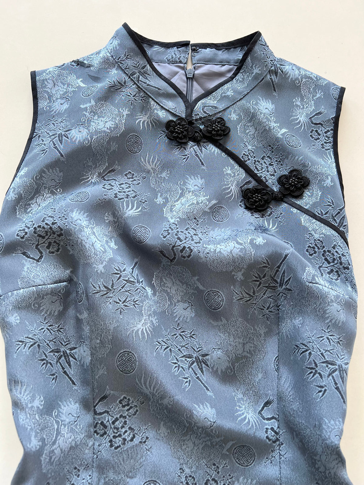 Vintage Satin Jacquard Cheongsam-Bust 36
