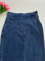 Load image into Gallery viewer, Wear Long Denim Skirt-Waist 26
