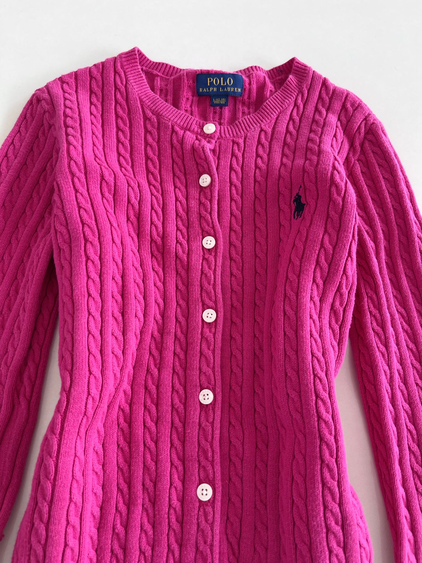 Ralph Lauren 100% Cotton Vintage Cardigan-Bust 32 to 34