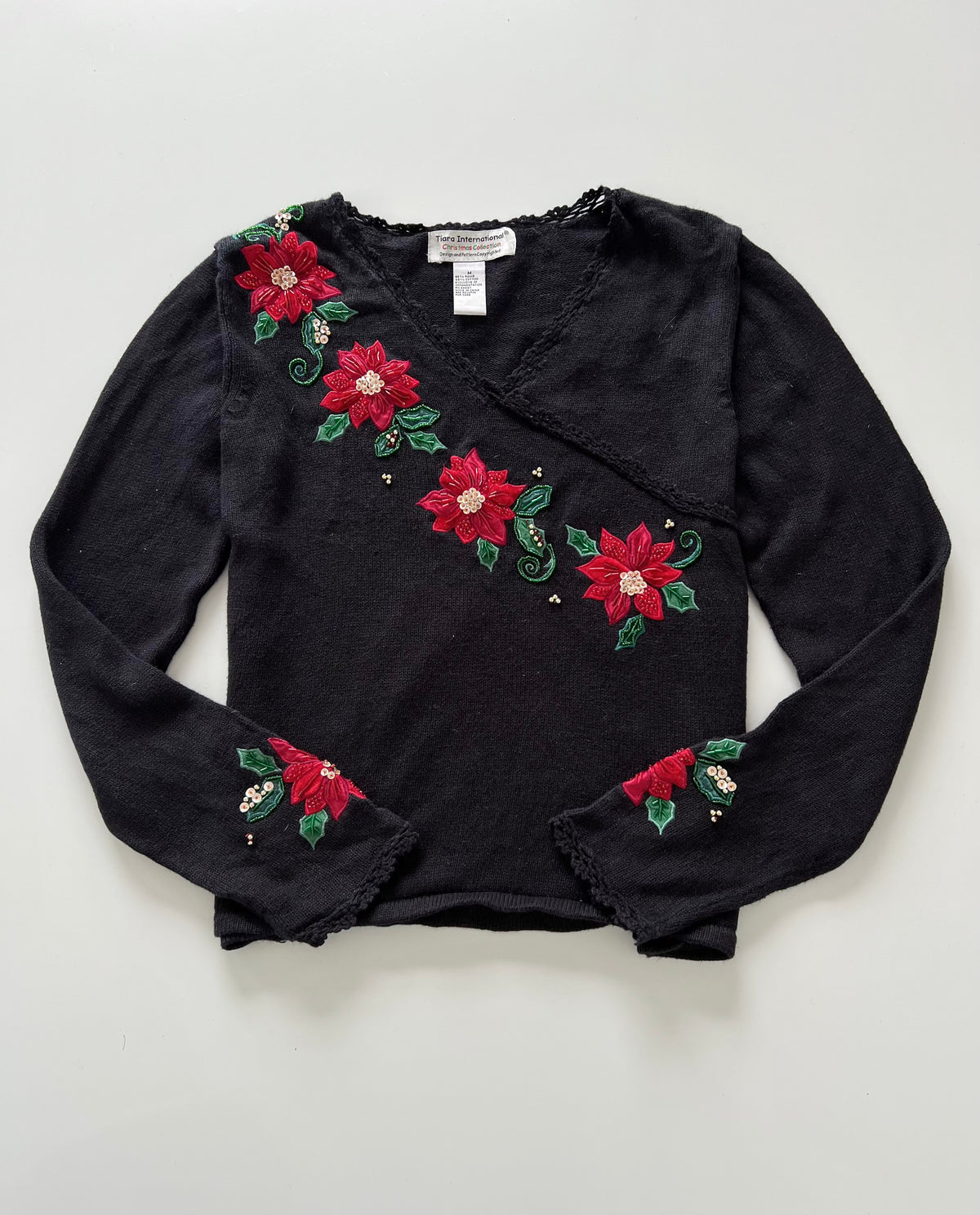 Tiara International Embroidered Sweater-Bust 38