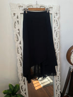 Load image into Gallery viewer, Solid Black Ruffle Skirt-Waist 34 to 36