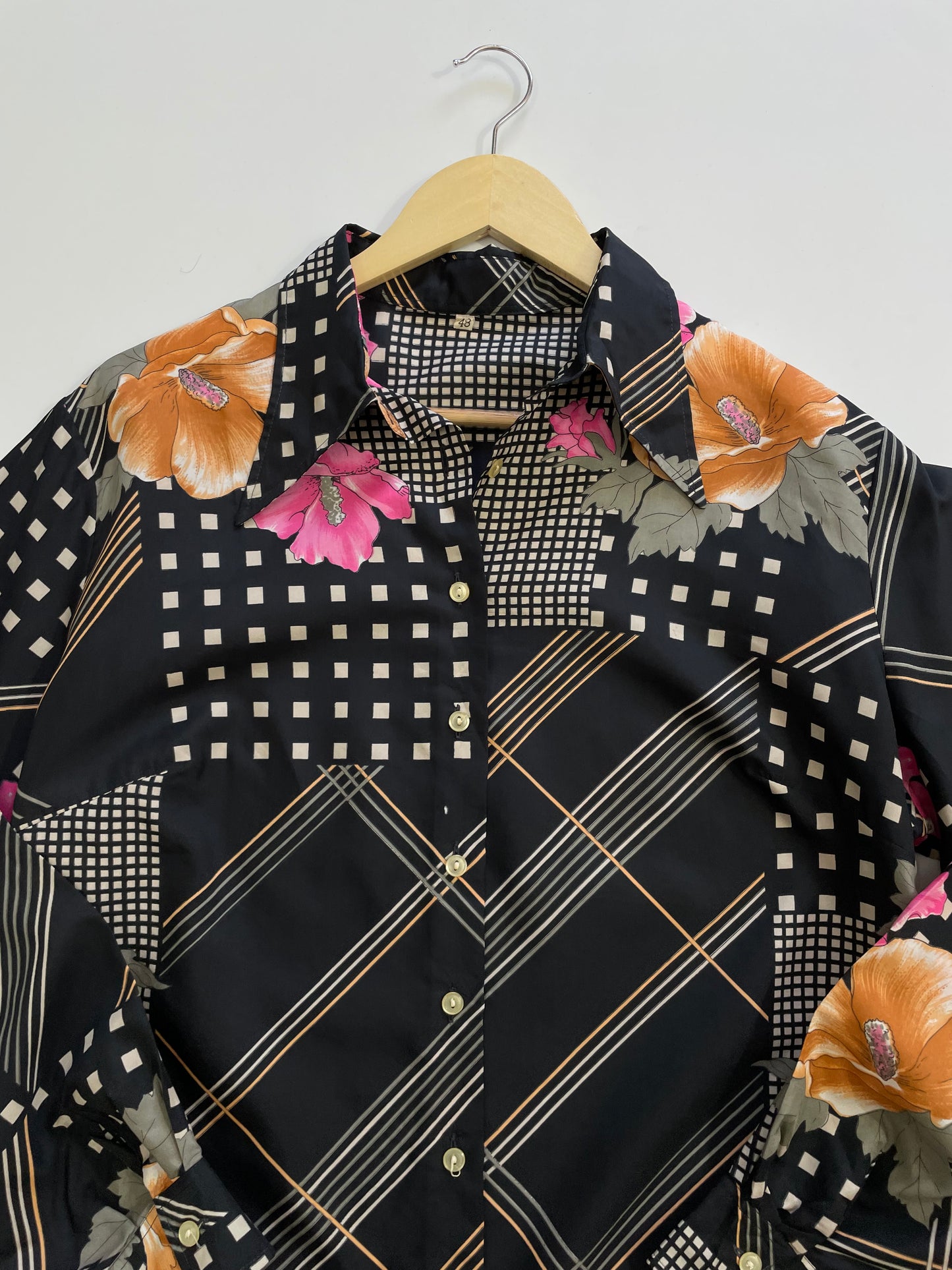 Black Printed Shirt-Bust 48