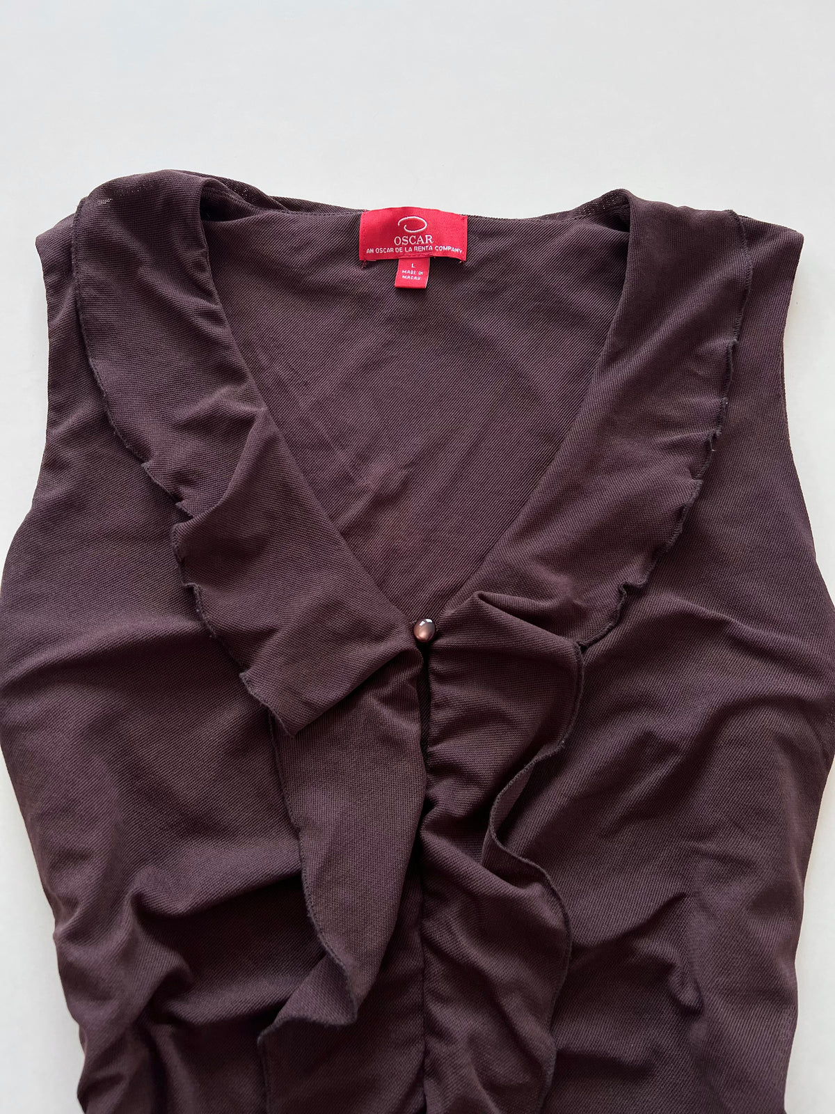 Oscar Vintage Ruffle Top-Bust 40 to 42