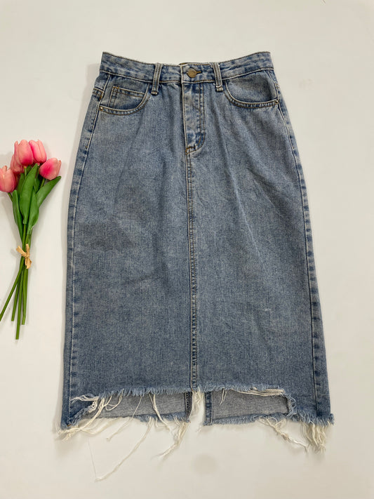 Long Denim Skirt-Waist 26