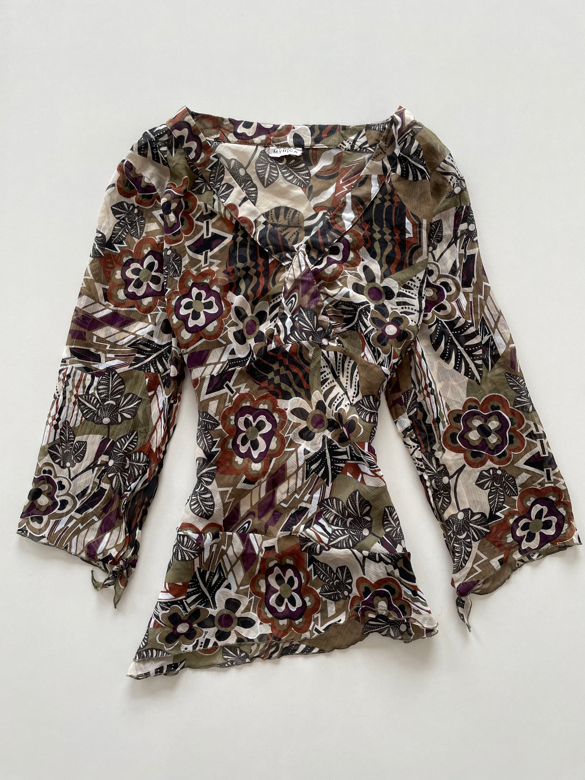 My Rica Sheer Floral Top-Bust 44
