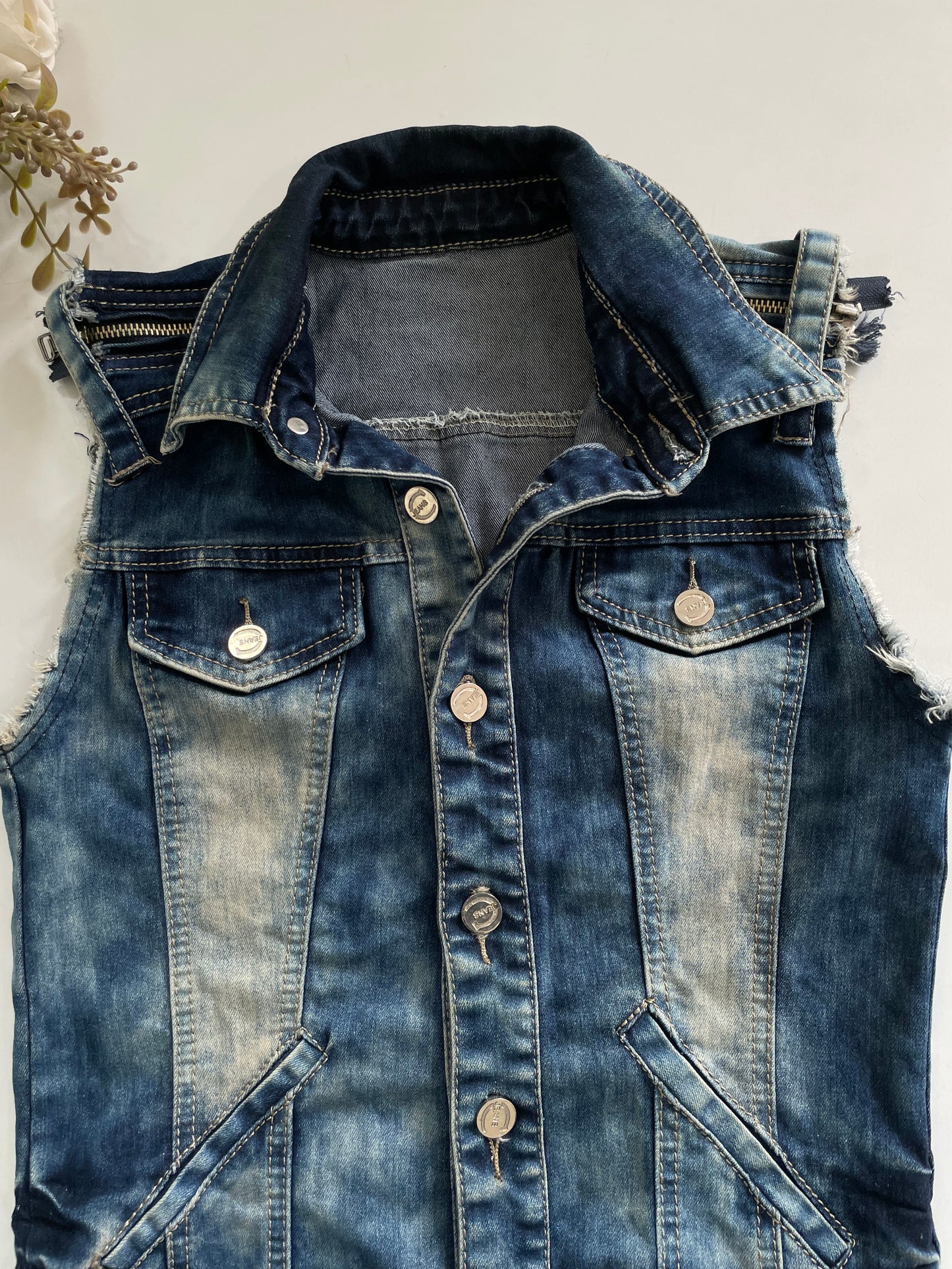 Denim Vest-Bust 32