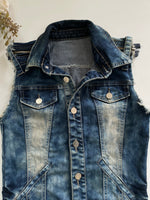 Load image into Gallery viewer, Denim Vest-Bust 32