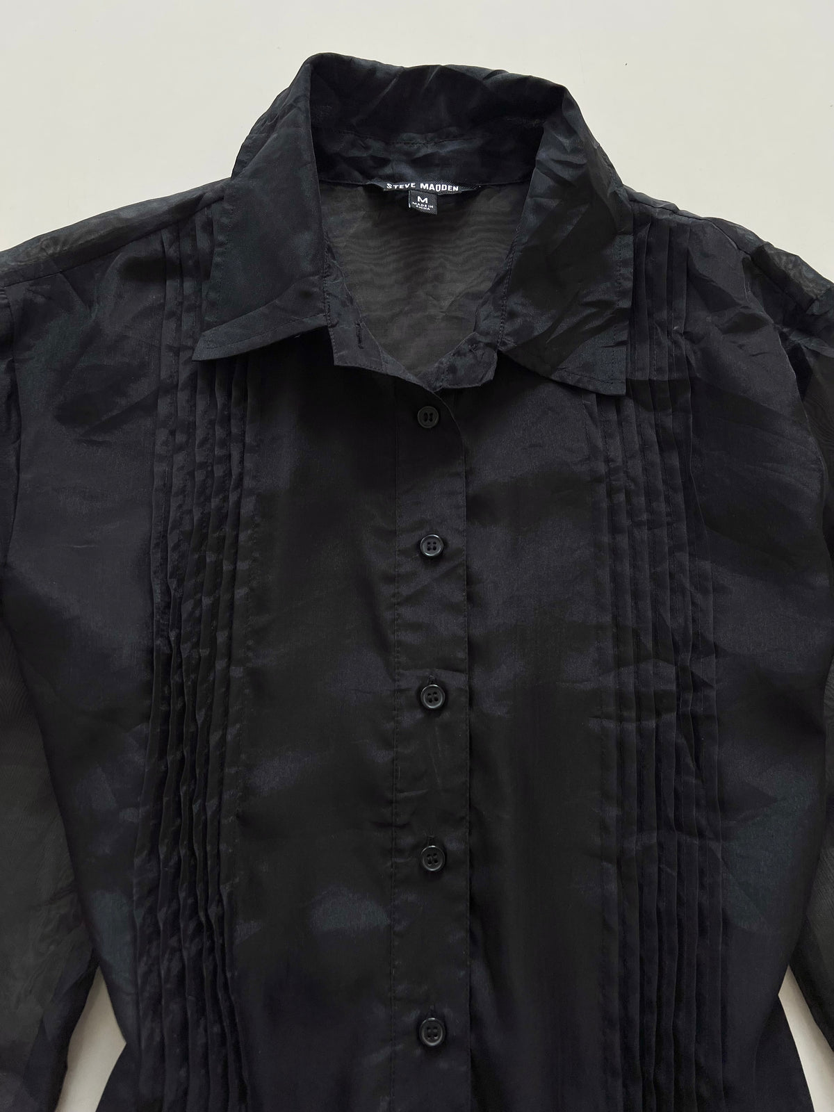 Steve Madden Organza Back Sheer Shirt-Bust 38
