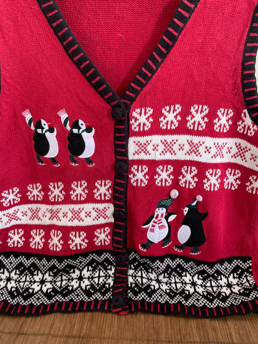 Embroidered Christmas Sweater-Bust 44