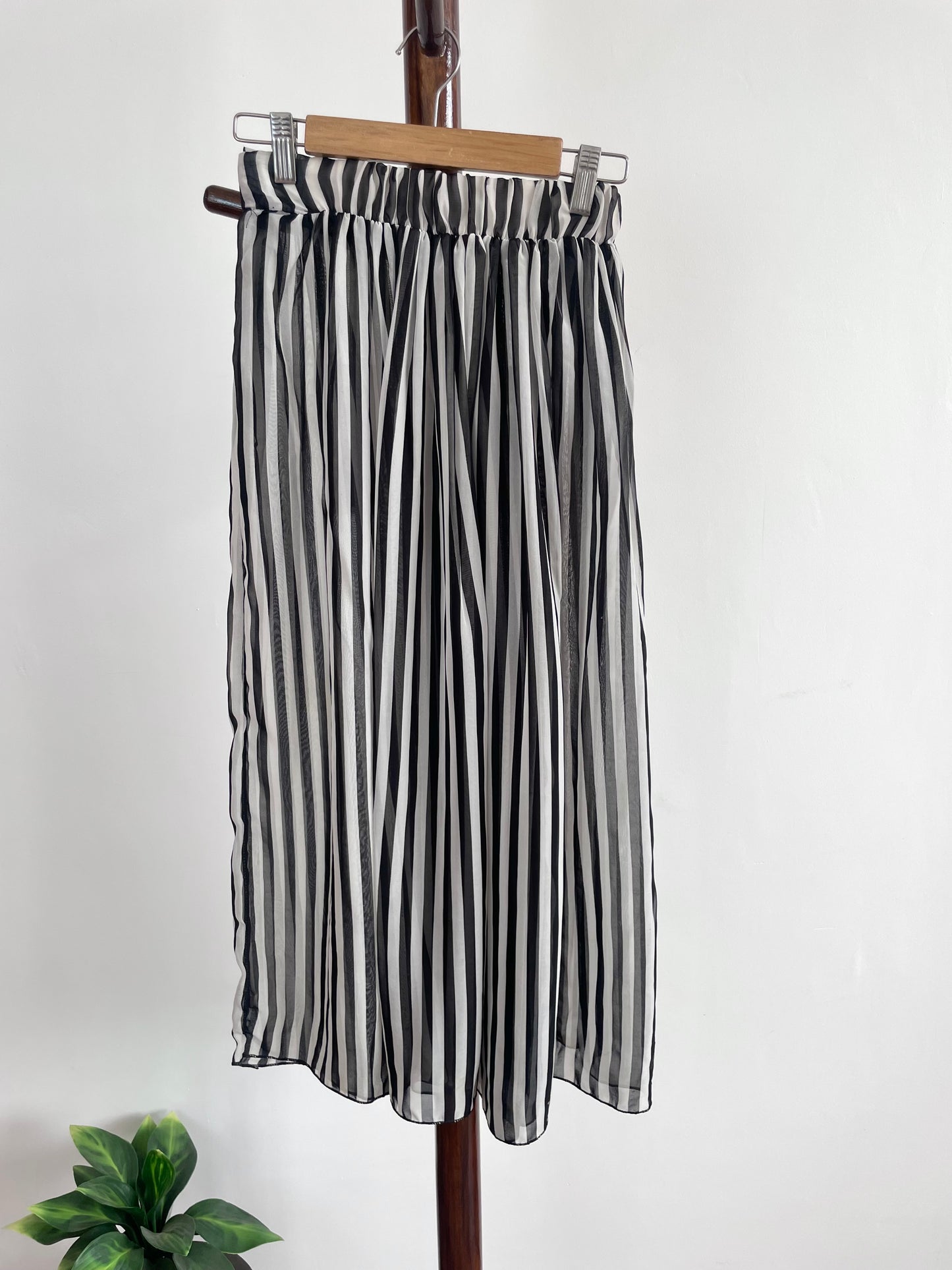 Striped Sheer Skirt-Waist 26 to 32