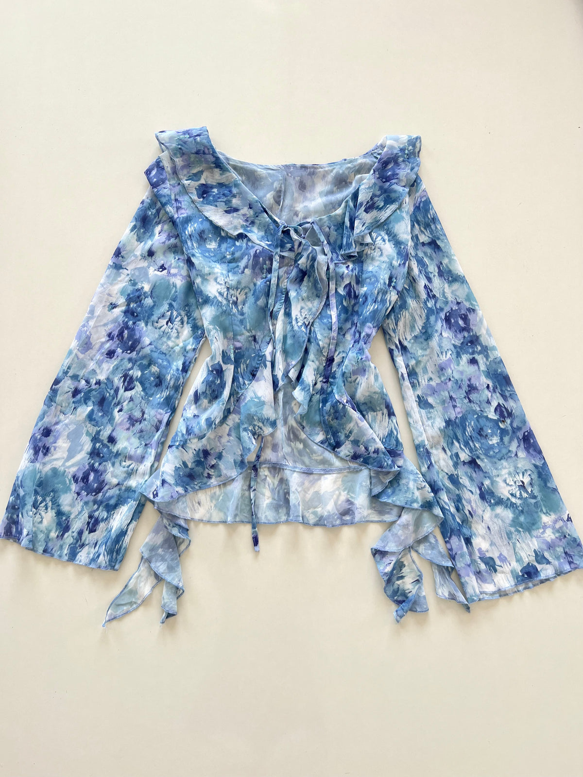 Vintage Ruffle Top-Bust 40