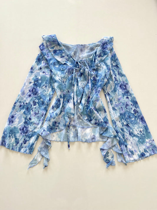 Vintage Ruffle Top-Bust 40