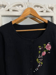 Embroidered Vintage Sweater-Bust38