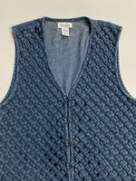 Load image into Gallery viewer, Van Huesen Cutout Denim Waistcoat-Bust 40
