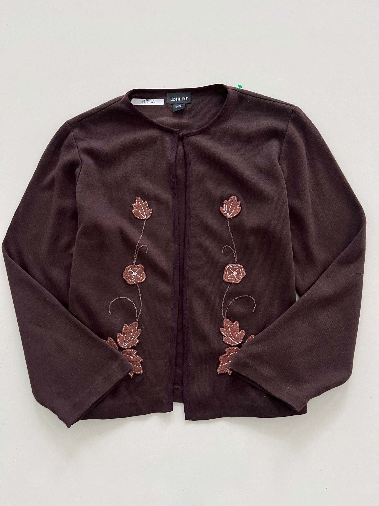 Leslie Fay Embroidered Shrug -Bust 46
