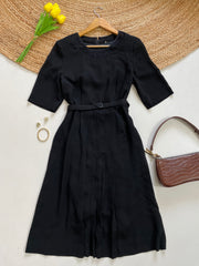 Belted Black Dresse-Bust 36