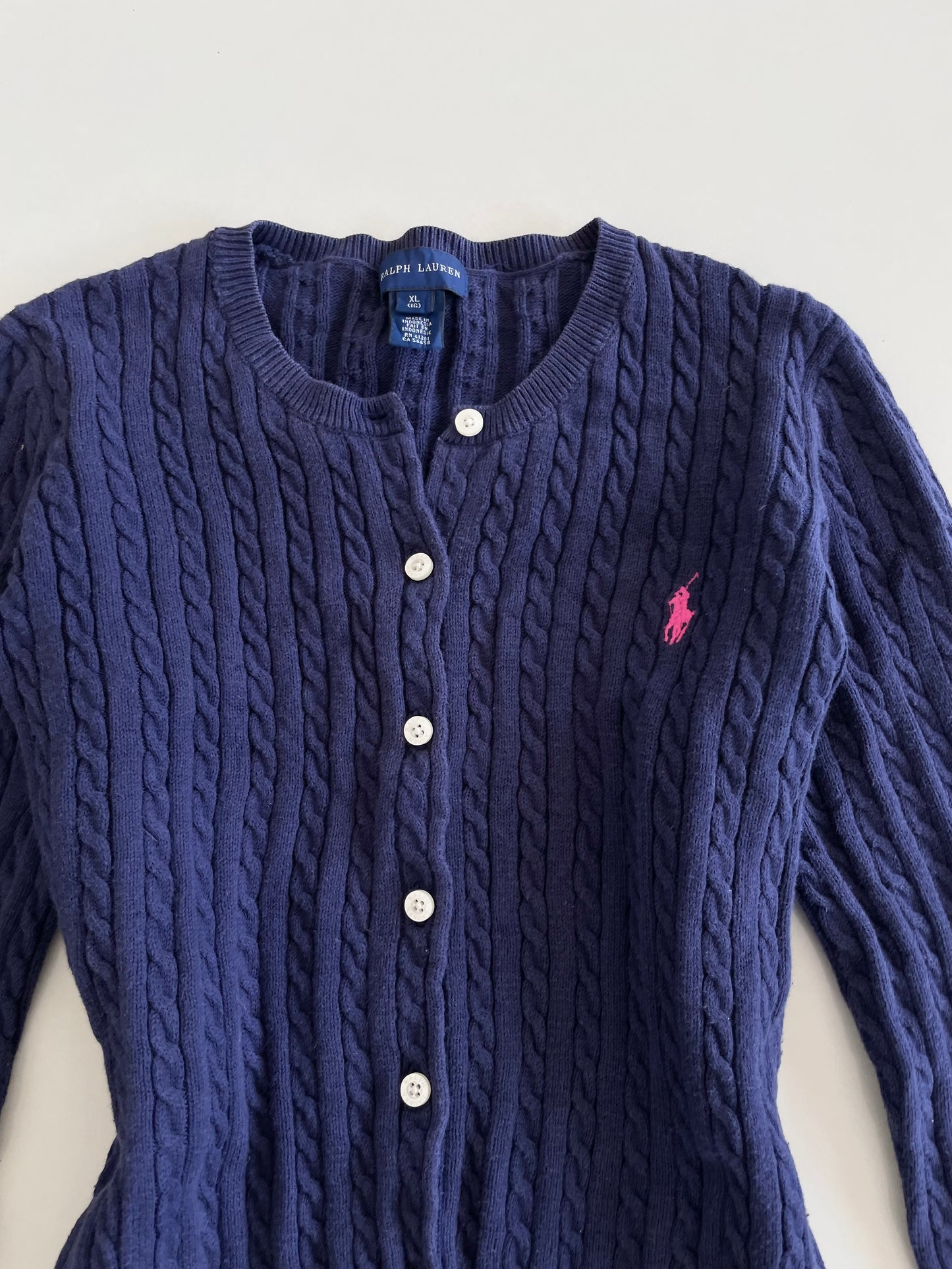 Ralph Ralph 100% Cotton Vintage Cardigan-Bust 32