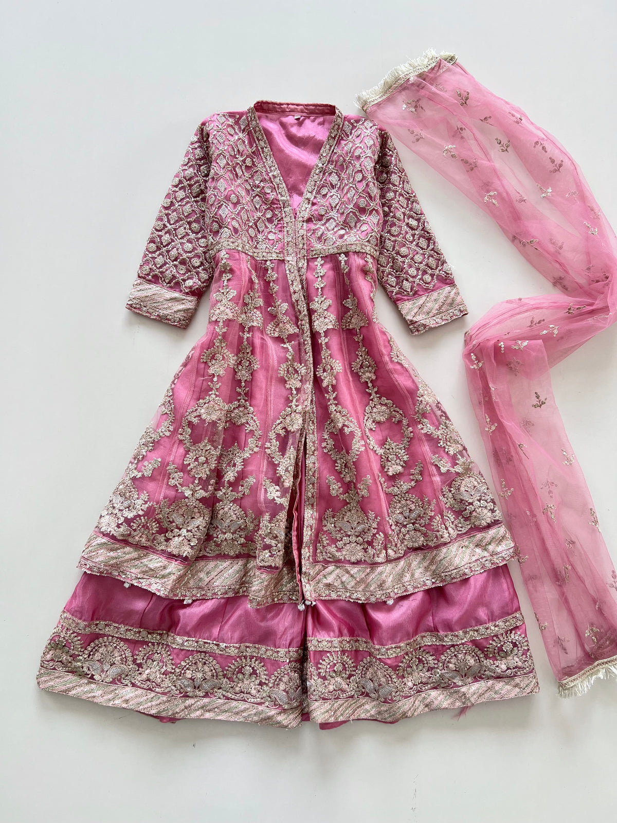 Heavily Embroidered Anarkali Dress-Bust 30