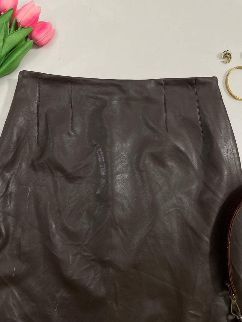 Faux Leather Skirts - Waist 28