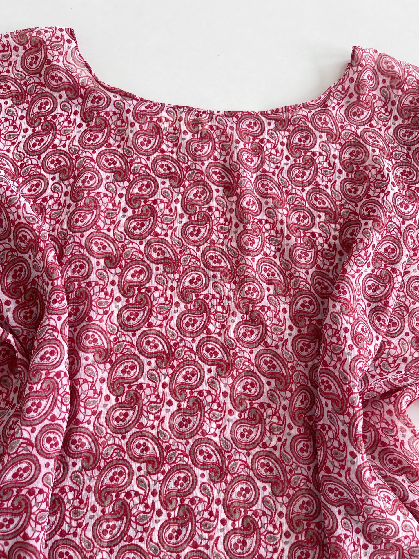 V-Square Sheer Poncho Top-Bust 52