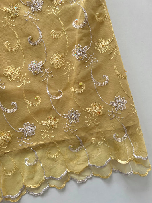 Gold Embroidered Kurta-Bust 30