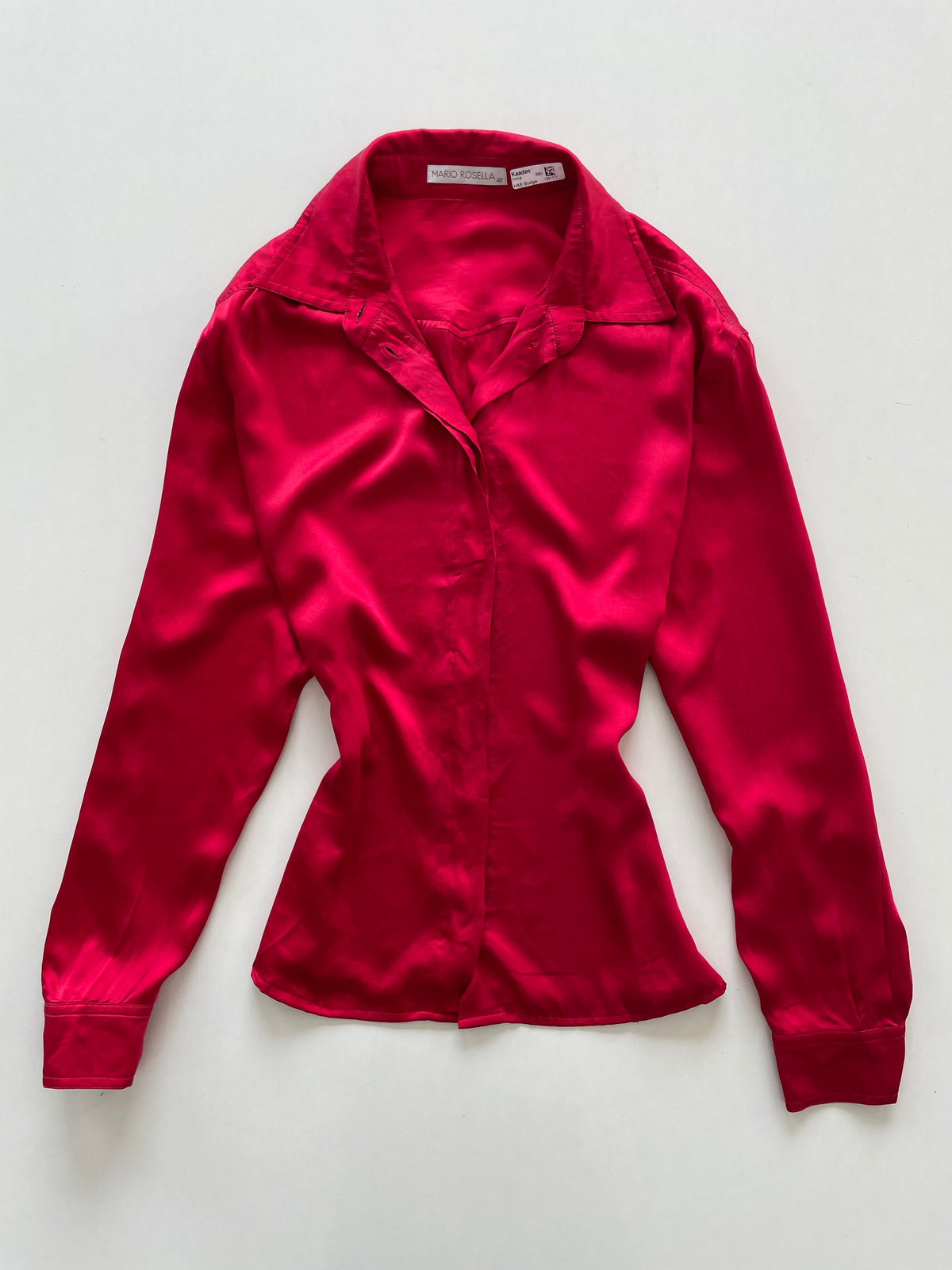 Mario Rosella 100%Silk Vintage Shirt-Bust 46