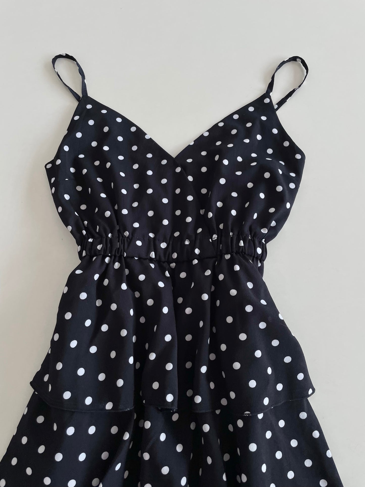 Polka Dot Ruffle Dress-Bust 32 to 34