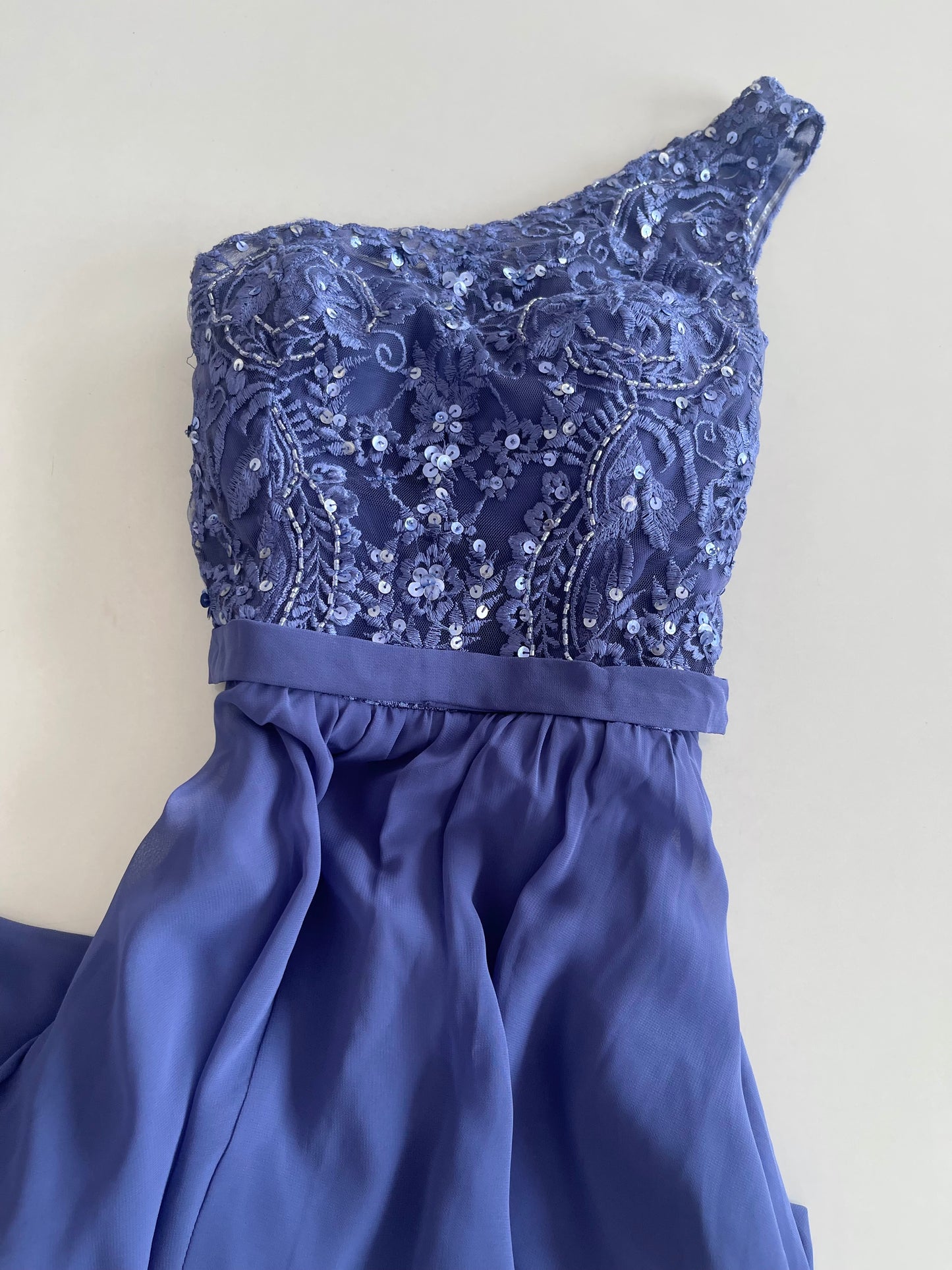 Kennedy Blue Embroidered Dress-Bust 32