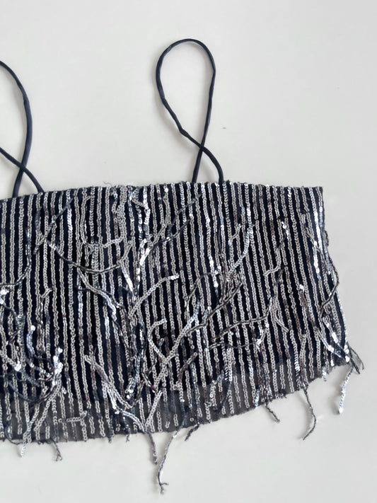 Zara Sequin Vintage Top-Bust 32