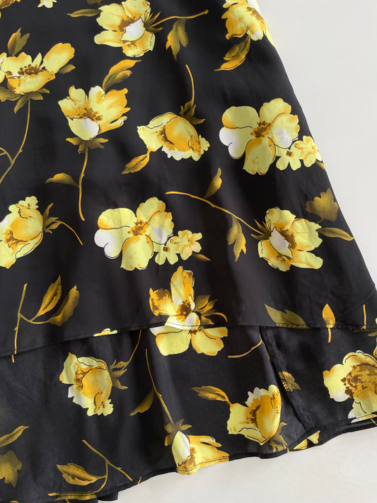 Yellow Flowers Skirt-Waist 28 to 30