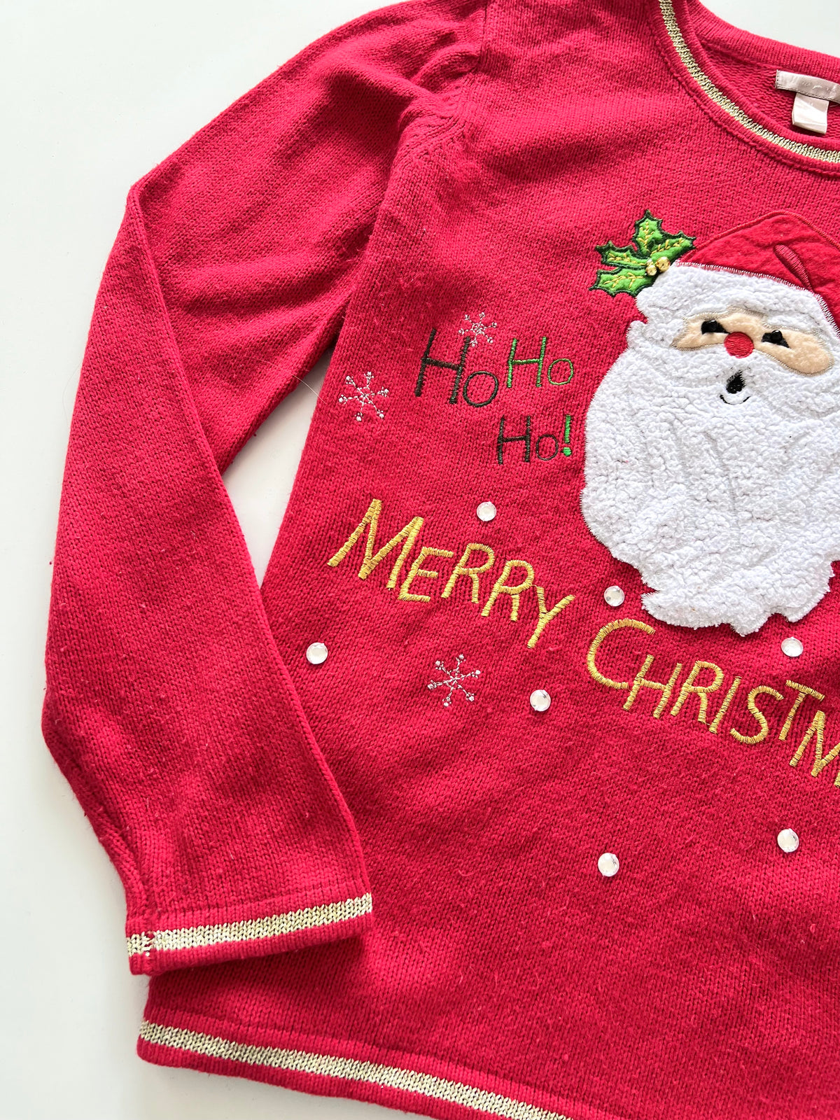 White Stag Embroidered Christmas Sweater-Bust 40