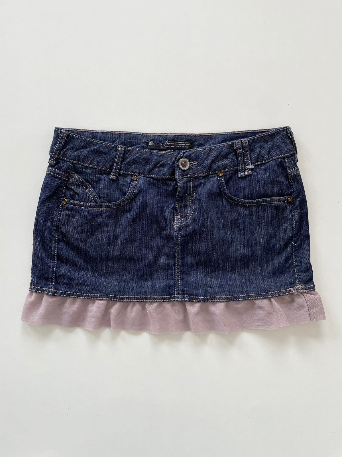 Y2k Denim Skirt-Waist 32