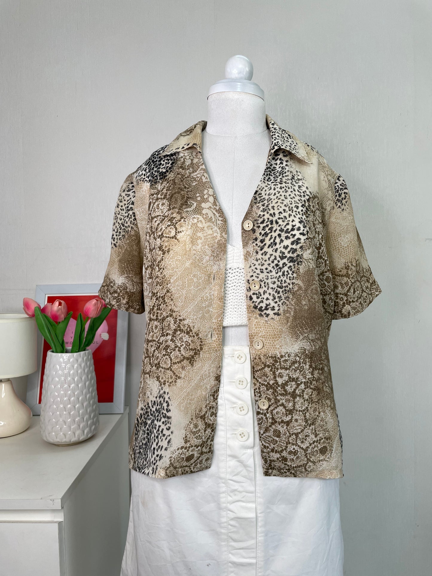 Animal Print Shirt-Chest 40