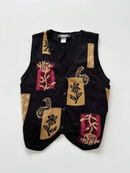 Katherine Marie Embroidered Vest Sweater-Bust 38