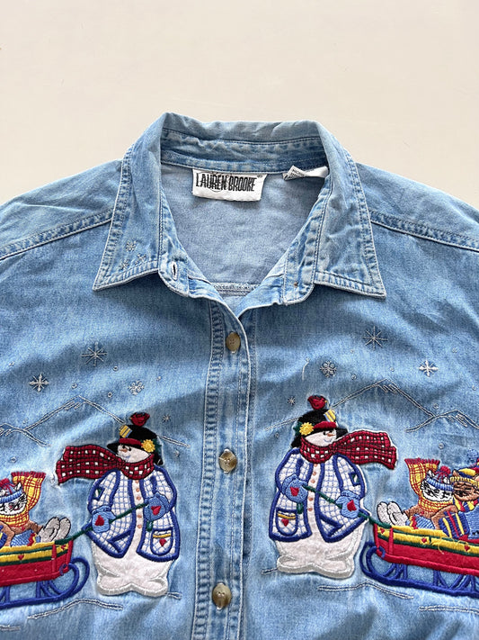 Lauren Brooke Denim Shirt-Bust 36