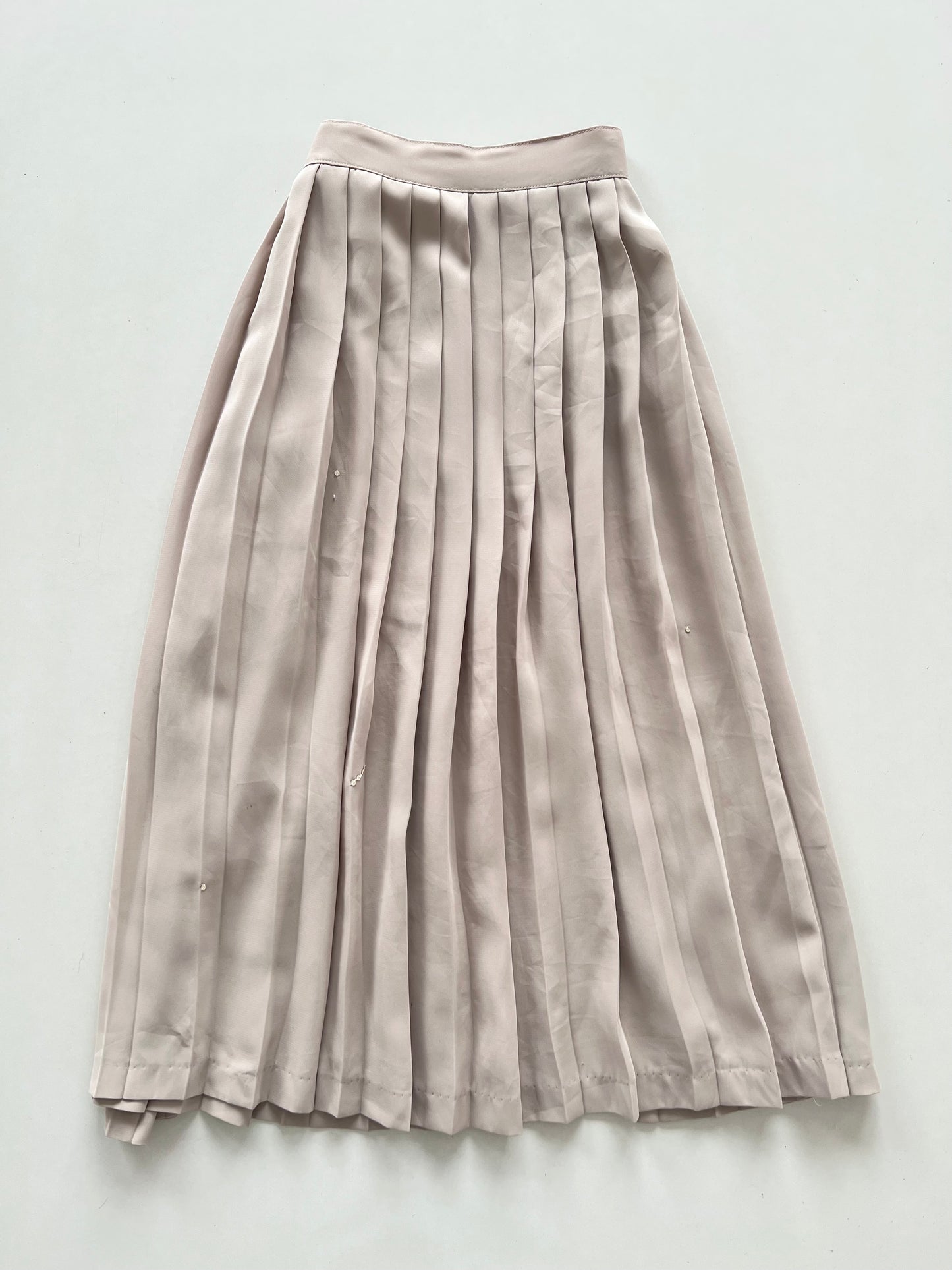 Beige Pleated Skirt-Waist 32