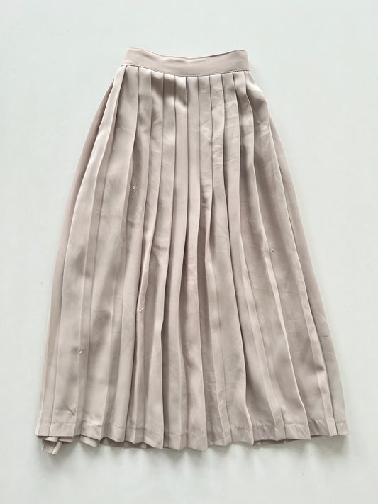Beige Pleated Skirt-Waist 32