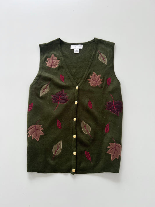 Croft&Barrow Embroidered Vest Sweater-Bust 40