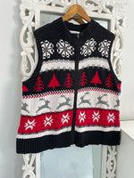 Load image into Gallery viewer, Christopher &amp; Banks Christmas Sweater Vest-Bust 44
