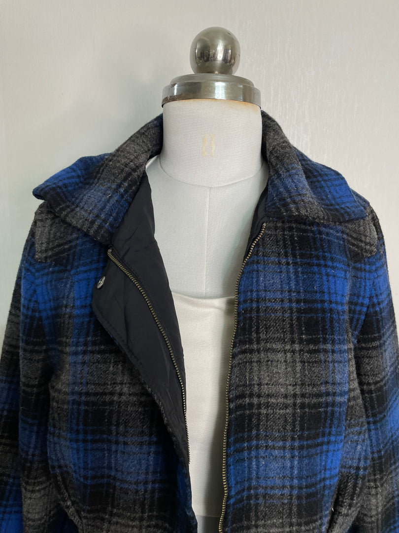 Plaid Thick Warm Jacket -Bust 34