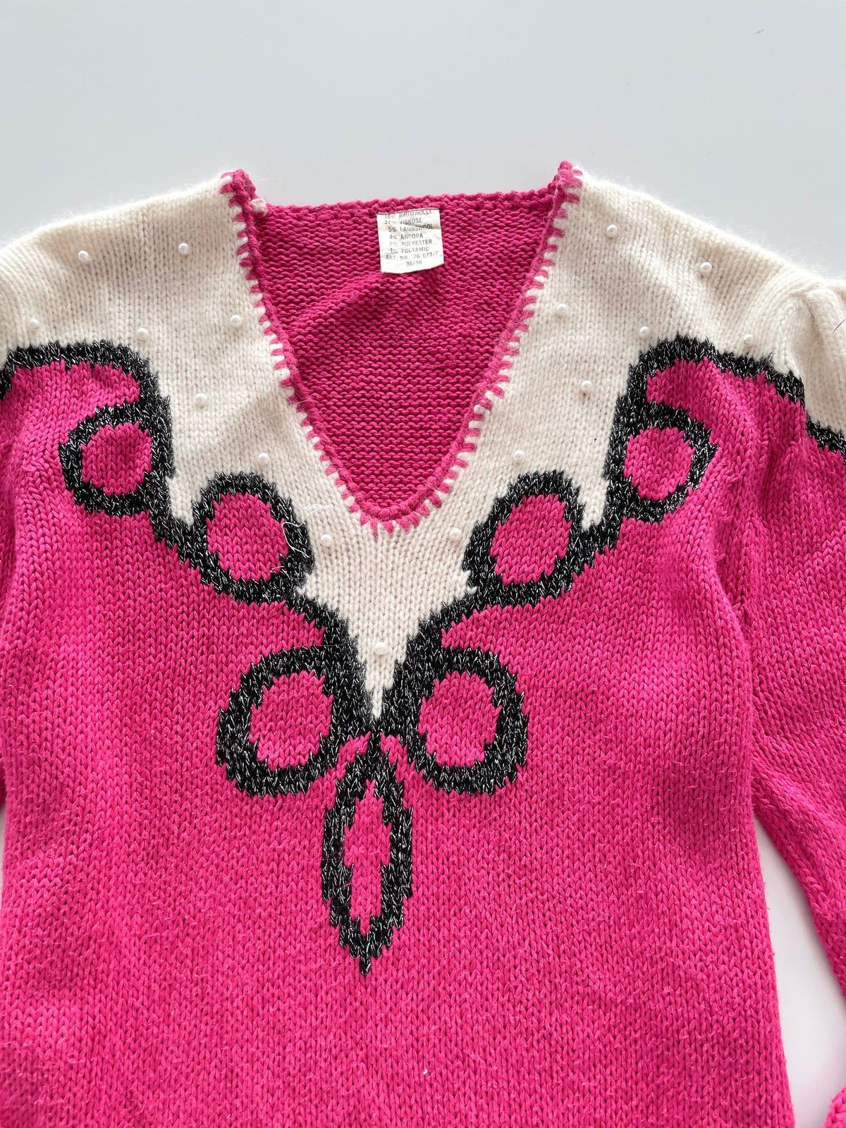 Pink Embroidered Sweater-Bust 40