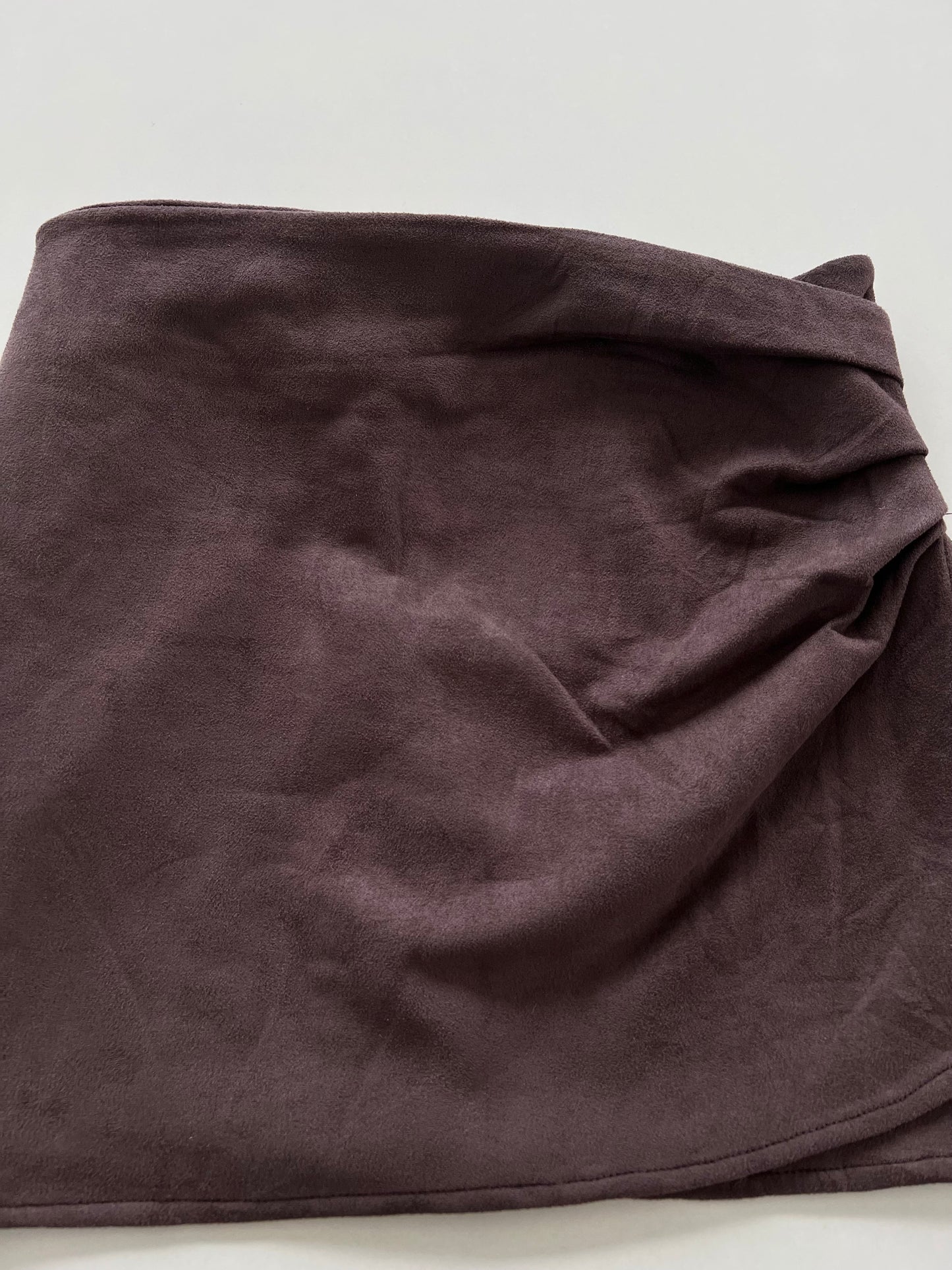 Ruched Suede Skirt-Waist 32