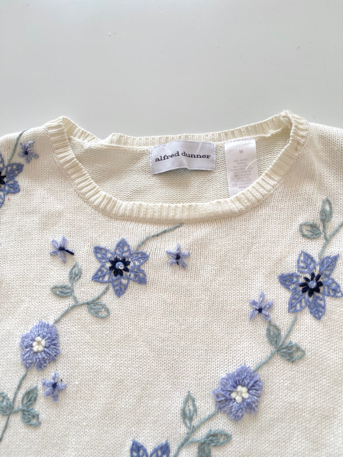 Alfred Dunner Embroidered Sweater-Bust 44