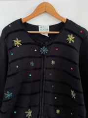 Embroidered Christmas Sweater-Bust 42