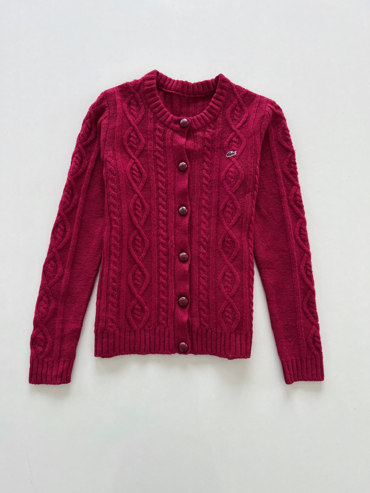 Lacoste 100%Wool Vintage Cardigan-Bust 34