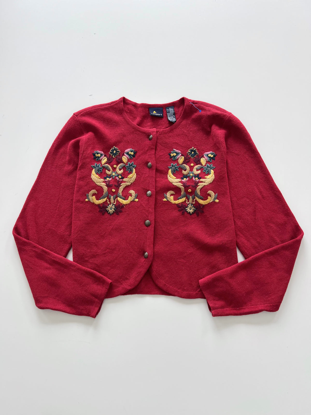 Lizsport Vintage Embroidered Sweater-Bust 42